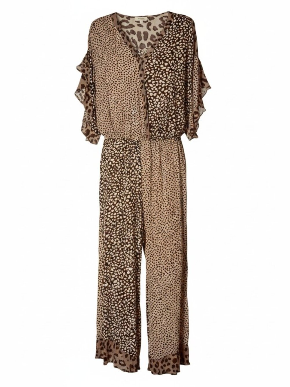Umgee Animal Flowy Sleeve, Wide Legs, V-Neck Jumper size 2XL